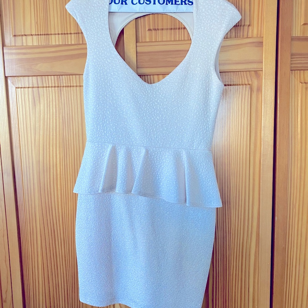 Off white open back dress